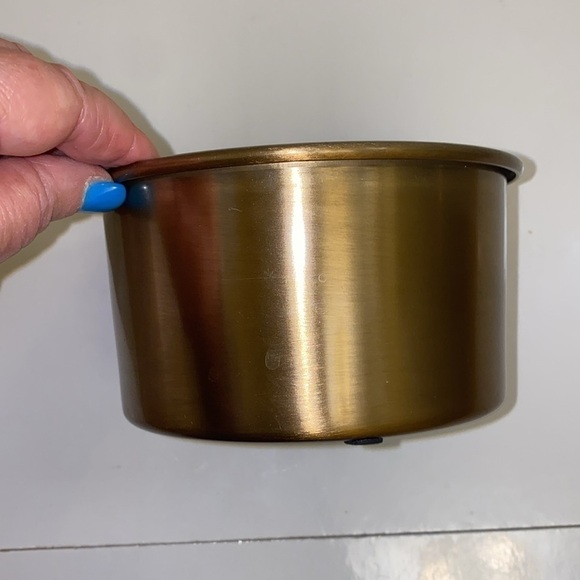 Hearth & Hand brass lidded 20 OZ. Pampas scented candle. 5”by3”. - Picture 3 of 8